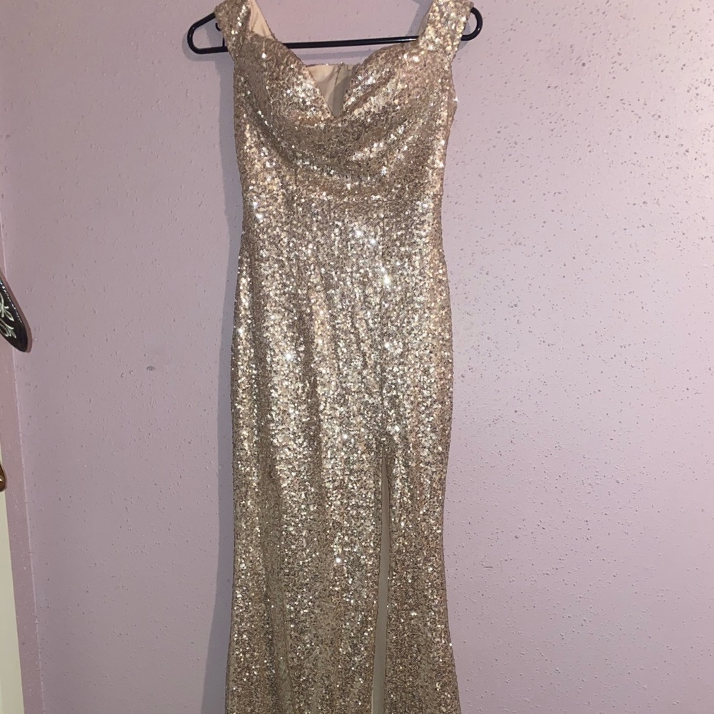 Sparkly Thigh Slit Ball gown